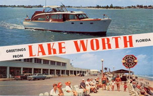 Image of a vintage Lake Worth postcard